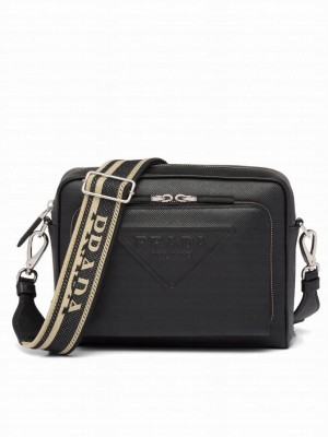 Prada Saffiano Leather Shoulder Bag 2VH152 Black