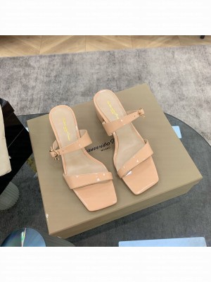 Gianvito Rossi soft glass and patent leather with sculptural heel 5.5CM Sandal 2021 Collection 07
