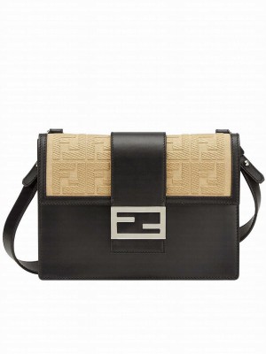 Fendi Flat Baguette Bag 7VA524 Black