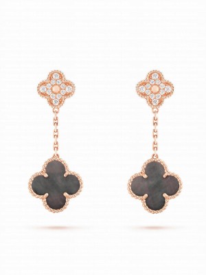 Van Cleef & Arpels Magic Alhambra Earrings Black