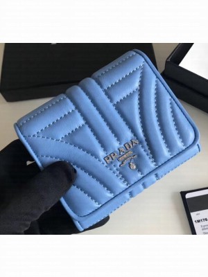 Prada Leather Trifold Compact Wallet 1M0176 02
