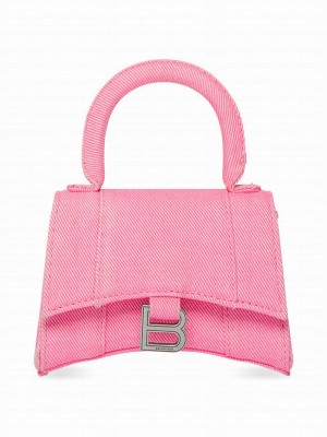 Balenciaga Hourglass Mini Tote Bag Pink
