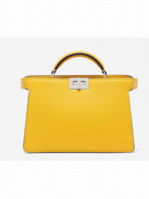 Fendi Peekaboo ISeeU XCross leather bag 7VA582A Yellow