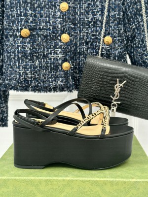 Gucci Signoria 7.5cm Platform Sandals Brown
