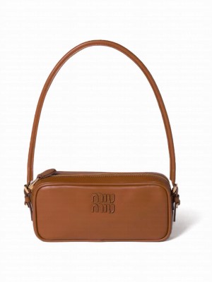 Miu Miu Leather Pouch 5NE024 Coffee