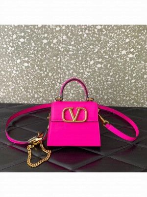 Valentino Leather V-Ring Small Crossbody Bag (SHF-20054) – LuxeDH