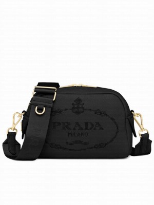 Prada Leather Shoulder Bag 1BH187 Black
