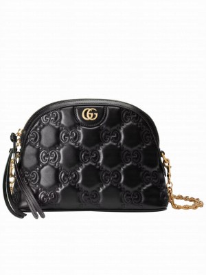 Gucci Matelasse Leather Shoulder Bag 702229 Black