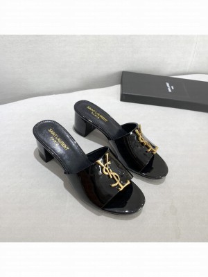 Saint Laurent YSL Patent Leather Mules 5cm 03 2021 Collection