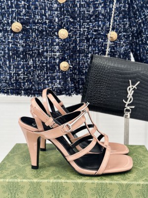 GUCCI Horsebit Slim Heel Sandals In Light Pink