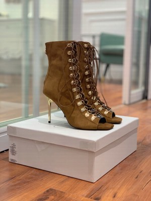 Balmain 10.5cm Lack up Boots brown 2022 Collection