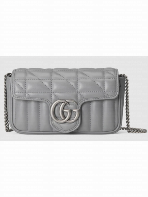Gucci GG Marmont super mini bag 476433 Grey