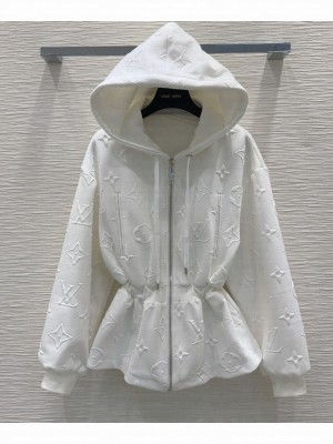Louis Vuitton Women's 3D Monogram Hooded Jacket White