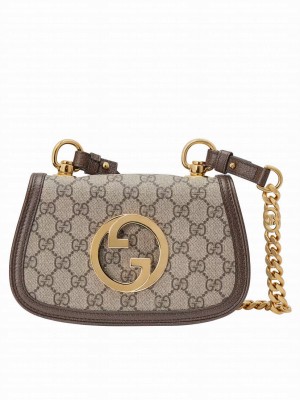 Gucci Blondie Mini Shoulder Bag 724645 Dark Coffee