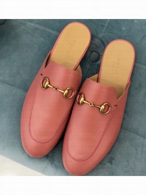 Gucci Women's Princetown Horsebit Slipper Leather Pink