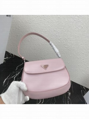 Prada Cleo brushed leather shoulder bag with flap 1BD311 Lavender
