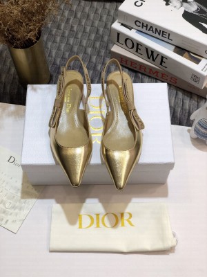 CHRISTIAN DIOR J'ADIOR SLINGBACK BALLERINA FLAT 06 GOLD