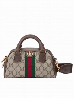 Gucci Ophidia Mini GG Top Handle Bag 724606 Dark Coffee