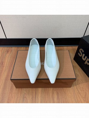 Loro Piana Rebecca Ballerinas Calfskin Light Blue
