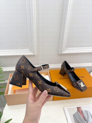 Louis Vuitton Women's 5.5cm/9cm Shake Mary Jane Pump Brwon