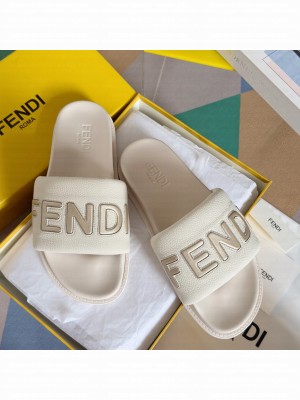 Fendi Unisex Roma Calfskin Flat Slide Sandals 2024 06