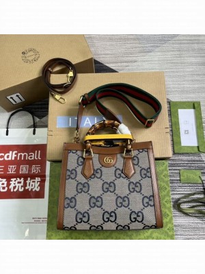 Gucci Diana small tote bag 702721 blue&brown
