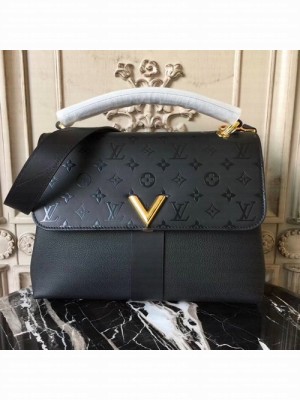 Louis Vuitton Very One Handle 29cm Bag Monogram Cuir Plume/Cuir Ecume Cowhide Canvas Fall/Winter 2017 Collection M51989, Noir