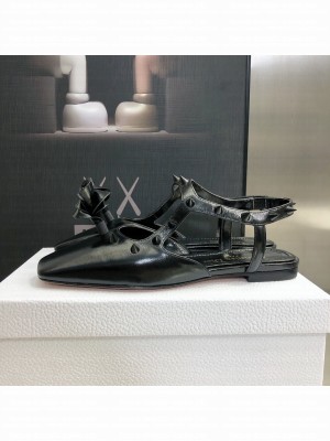 DIOR HEEL 1CM ROSE FANTASTIQUE SLINGBACK FLAT BLACK 2022 Collection