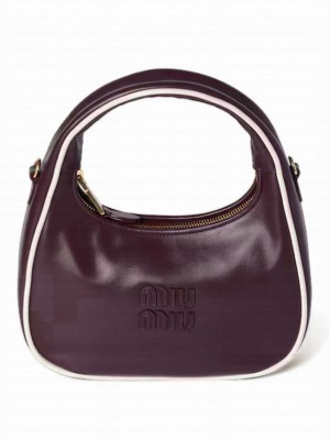 Miumiu Wander Leather Bag 5BC125 Mauve