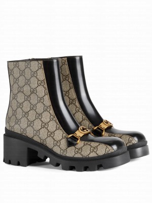 Gucci Women's Interlocking G Horsebit Boot Black