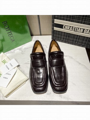 Bottega Veneta Loafers in White Crocodile Calfskin Brown 2021 Collection