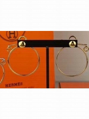 Hermes Loop Earrings Gold