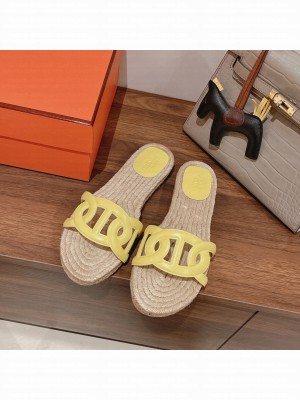 HERMES CHAINE D'ANCRE FAMOSA ESPADRILLES YELLOW