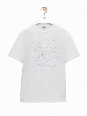 Loewe Women's Relaxed Fit T-shirt In Cotton White