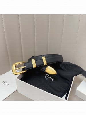 CELINE WIDTH 2.5CM SMALL WESTERN BELT IN TAURILLON LEATHER 028