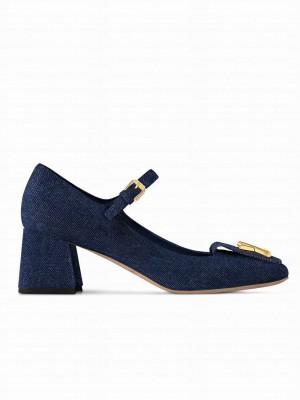 Louis Vuitton Women's Shake Mary Jane Pump 1ACLH4 Dark Blue