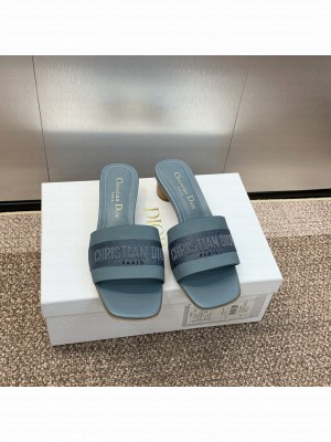 Christian Dior Women's Dway Heeled Slide Blue