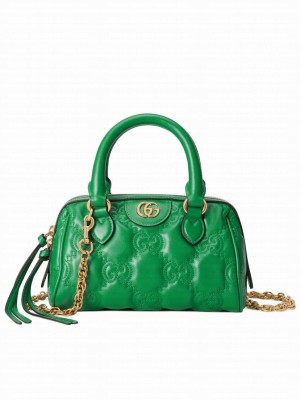 Gucci GG Matelasse Leather Mini Bag 702251 Green