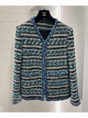 Chanel Women's Wool Coat Blue