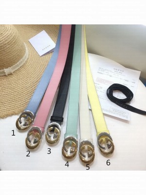 Gucci Leather Belt 30mm with Interlocking G Buckle 2020 Collection