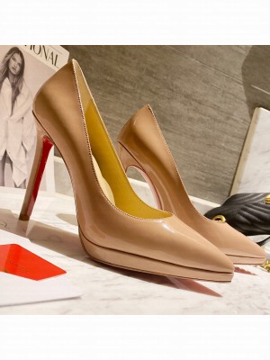 Christian Louboutin Pointed-toe Platform Pumps 11.5cm Nude 2021 Collection