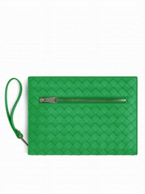 Bottega Veneta Small Intrecciato Document Case Green