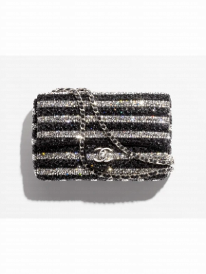 CHANEL EVENING BAG AS4297 Black & Silver