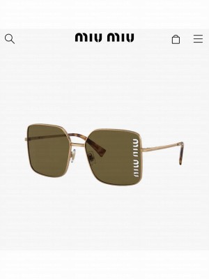 Miu miu Brand Vertical Logo Cut-out On One Lens detachable chain 03