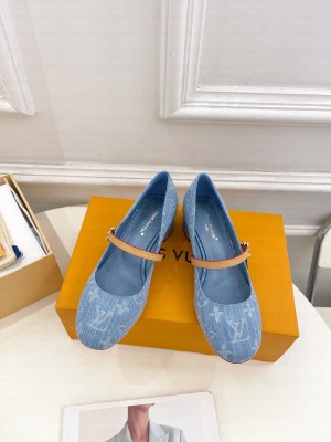 Louis Vuitton Romy Monogram denim Light Blue Pump 