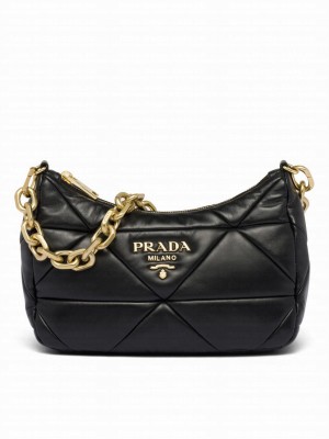 Prada System Nappa Leather Patchwork Bag 1BC157 Black