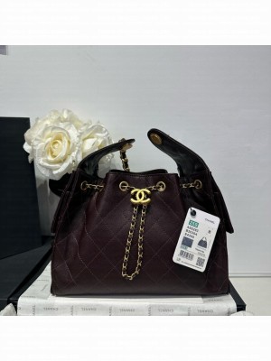 CHANEL 25 SMALL HANDBAG AS5293 dark Brown