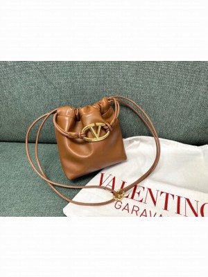 VALENTINO MINI VLOGO POUF Sheepskin WP0AC3Z brown