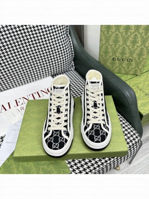 Gucci GG Embroidered High-top Platform Sneakers 5cm 2023 011