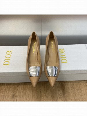 Dior LA PARISIENNE DIOR 6.5cm in Patent Leather Beige Pump